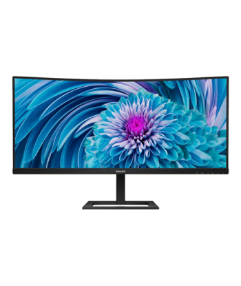 LCD монитор Philips, UltraWide, 346E2CUAE, 34", VA, WQHD, 21:9, 100 Hz, 4 ms, 3440 x 1440, 300 cd/m², HDMI ports quantity 1