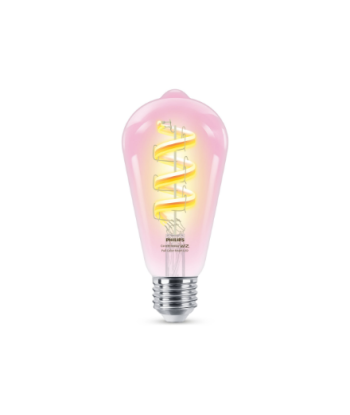 Philips Smart Philips Smart WiFi Filament Clear ST64 RGB, E27, 6.3 W, Full colour
