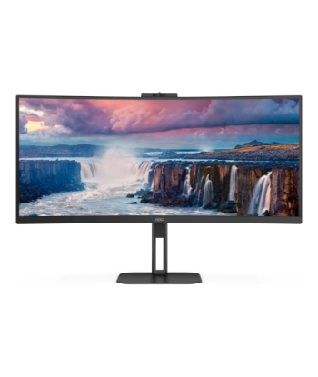 AOC, CU34V5CW/BK, 34", VA, 21:9, 100 Hz, 4 ms, 3440 x 1440 pixels, HDMI ports quantity 1