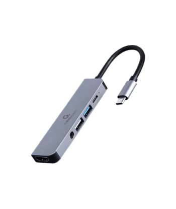 Cablexpert USB Type-C 5-in-1 multi-port adapter (Hub + HDMI + PD + stereo audio) | A-CM-COMBO5-02