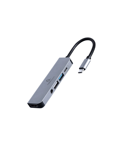 Cablexpert USB Type-C 5-in-1 multi-port adapter (Hub + HDMI + PD + stereo audio) | A-CM-COMBO5-02