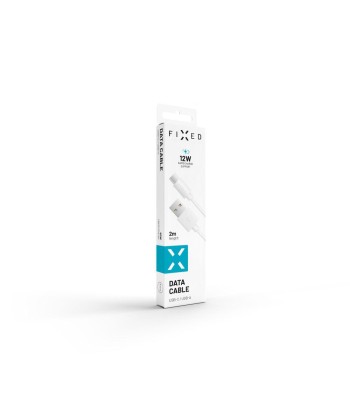 Fixed Data And Charging Cable With USB/USB-C Connectors 2 m, White