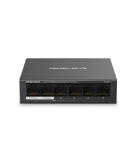 Switch MERCUSYS Desktop/pedestal 6x10Base-T / 100Base-TX PoE+ ports 4 MS106LP