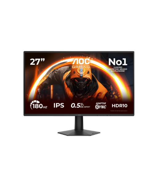 AOC 27G50F, 27", IPS, FHD, 16:9, 144 Hz, 0.5 ms, 1920 x 1080 pixels, 300 cd/m², HDMI ports quantity 1, Black