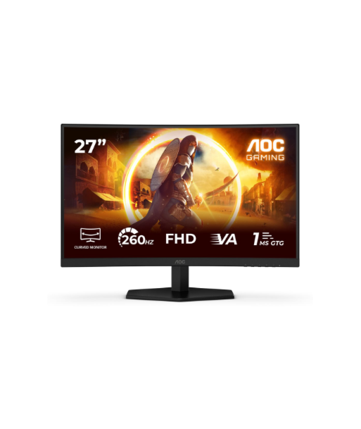 AOC C27G42ZE, 27", Fast VA, FHD, 16:9, 260 Hz, 1 ms, 1920 x 1080 pixels, 300 cd/m², HDMI ports quantity 1, Black