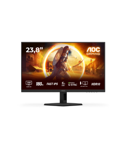 AOC AGON Q24G4RE, 24", Fast IPS, QHD, 16:9, 180 Hz, 1 ms, 2560 x 1440 pixels, 300 cd/m², HDMI ports quantity 1, Black