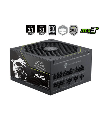 Power Supply MSI MAG A1200PLS PCIE5 ATX PC 100 - 240 V 1200 W MAGA1200PLSPCIE5