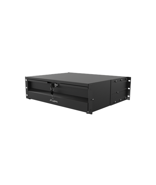 Lanberg 19" Drawer 3U/483x360 mm max load capacity up to 90 kg 4 point assembly, Black | Lanberg