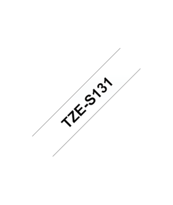 Brother, TZe-S131 Strong Adhesive Laminated Tape, Black on Clear, TZe, 8 m, 1.2 cm