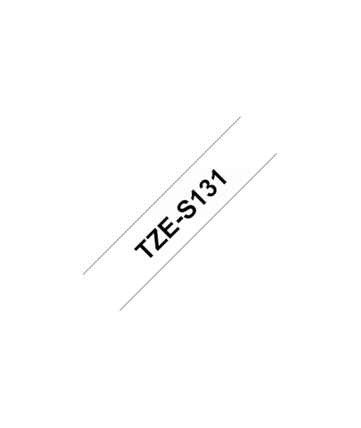 Kleepkirjalint Brother, TZe-S131 Strong Adhesive, Black on Clear, TZe, 8 m, 1.2 cm