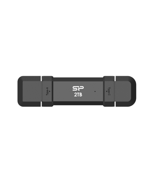 Silicon Power Portable External SSD, DS72, 500 GB, USB Type-A/USB Type-C 3.2 Gen 2, Black