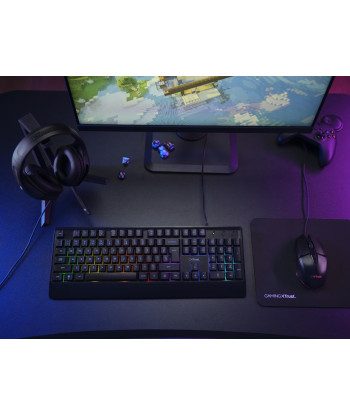 Trust GXT 792 Quadrox игровой комплект 4-в-1, клавиатура и мышь, английская, чёрный