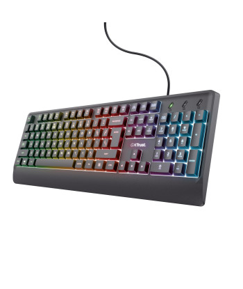 Trust GXT 792 Quadrox 4-in-1 Gaming Bundle, Keyboard and Mouse, English, Black