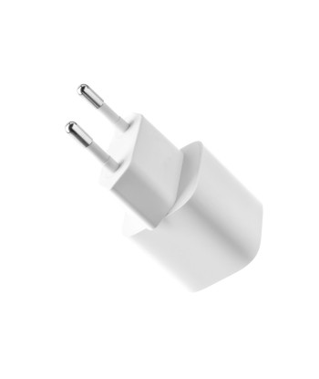 Fixed Mini USB-C Travel Charger USB-C/Lightning Cable Fast charging, White, 20 W
