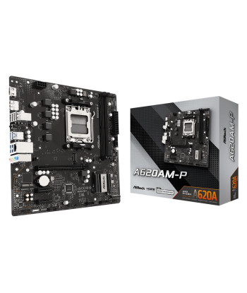 Mainboard ASROCK AMD A620A Socket AM5 micro ATX RAM DDR5-SDRAM 2xSlots 1xNumber of M.2 (M) slots A620AM-P