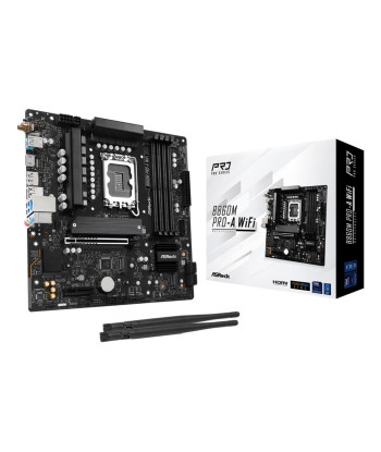 Mainboard ASROCK Intel B860 Express LGA1851 Micro-ATX Memory DDR5 Memory slots 4 B860MPRO-AWIFI