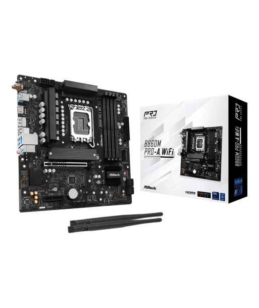 Mainboard ASROCK Intel B860 Express LGA1851 Micro-ATX Memory DDR5 Memory slots 4 B860MPRO-AWIFI