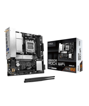 Mainboard ASROCK AMD B850 Socket AM5 micro ATX RAM DDR5-SDRAM 2xSlots Wi-Fi Yes Bluetooth Yes 1xNumber of M.2 (M) slots