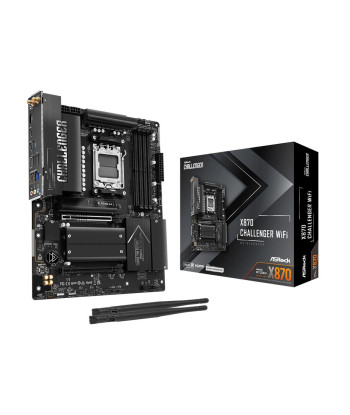 Mainboard ASROCK AMD X870 Socket AM5 ATX RAM DDR5-SDRAM 4xSlots Wi-Fi Yes Bluetooth Yes 1xNumber of M.2 (M) slots
