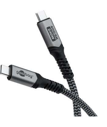 Goobay USB-C Cable, USB4, 1.8 m, black, silver