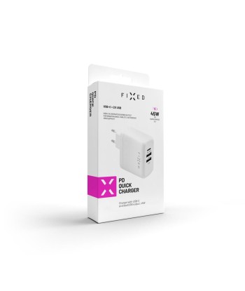 Fixed Travel Charger 45W - Fast Charging, White - Power Up Your Devices!