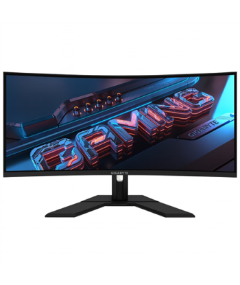 Gigabyte, GS34WQC A, 34", SS VA, WQHD, 120 Hz, 1 ms, 3440 x 1440 pixels, 300 cd/m², HDMI ports quantity 1