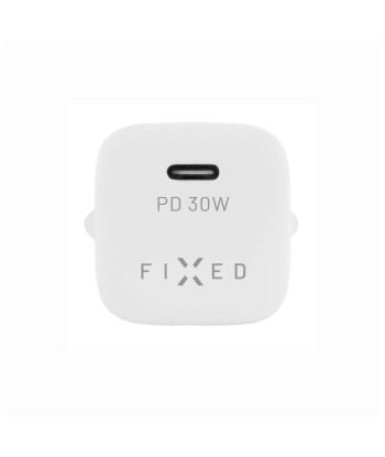 Fixed Mini USB-C Travel Charger Fast charging, White, 30 W