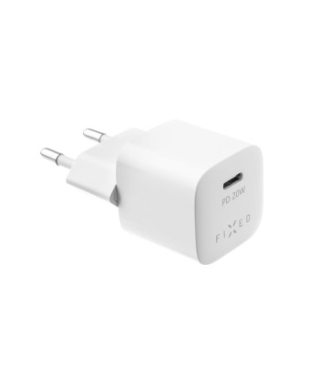Fixed Mini USB-C Travel Charger Fast charging, White, 20 W