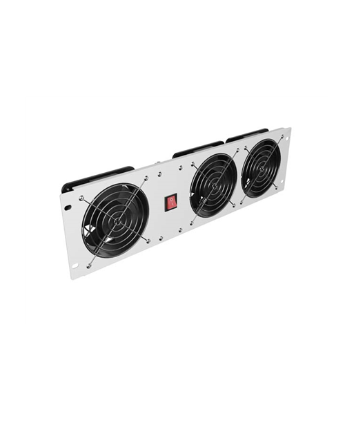 Lanberg Vertical Ventilation Panel 19" 3U for Rack three Fans 230V | AK-1506-S | Grey