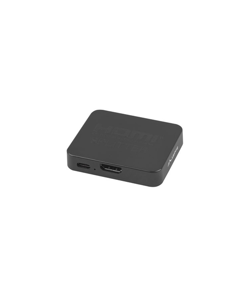 Lanberg Splitter video HDMI to 2X HDMI 4K, USB-C Port, Black | SPV-HDMI-1002