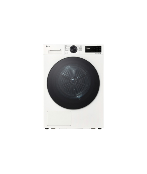 Сушилка LG with Heat Pump, RHX5009TWB, Energy efficiency class B, Front loading, 9 kg, LED, Depth 66 cm, Wi-Fi, White