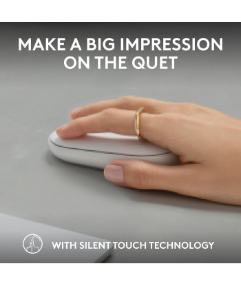 Logitech M350S Pebble Mouse 2 беспроводная оптическая мышь, белая