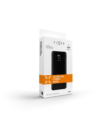 Fixed Zen 20000 mAh Power Bank - Usaldusväärne Kaasaskantav Laadija, Must