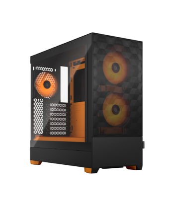 Fractal Design, Pop Air RGB, Side window, ATX, mATX, Mini ITX, ATX, Orange Core TG Clear Tint