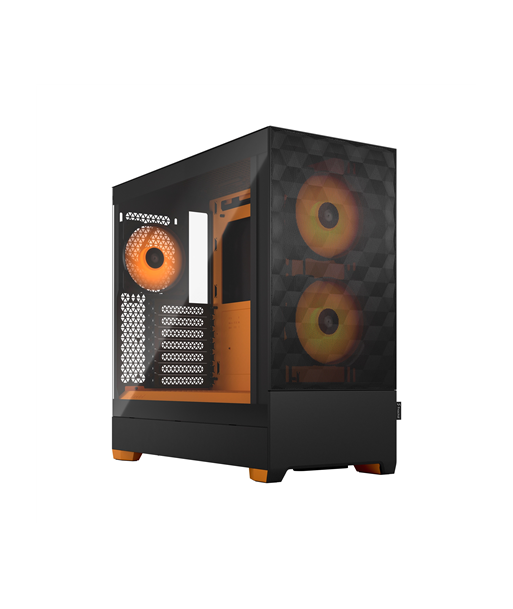 Fractal Design, Pop Air RGB, Side window, ATX, mATX, Mini ITX, ATX, Orange Core TG Clear Tint