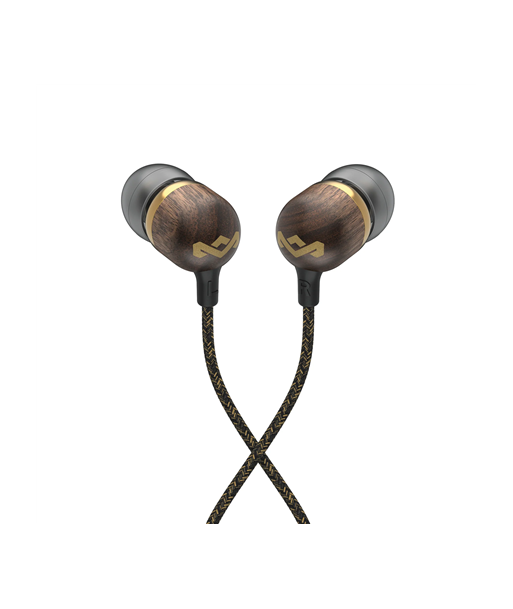 Marley Wired Earbuds, Smile Jamaica, Built-in microphone, USB Type-C, Brass