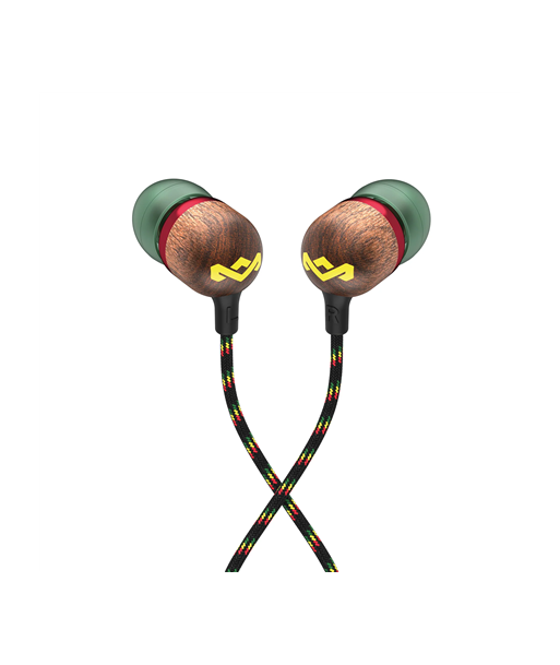 Marley Wired Earbuds, Smile Jamaica, Built-in microphone, USB Type-C, Rasta