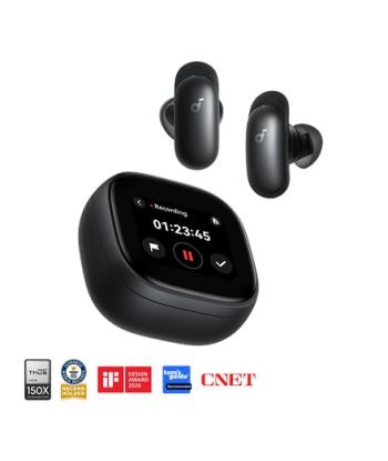 Anker Soundcore Wireless Earbuds, Liberty 5 Pro Max, Bluetooth, In-Ear, Microphone, Black, Noise canceling, Noise reduction