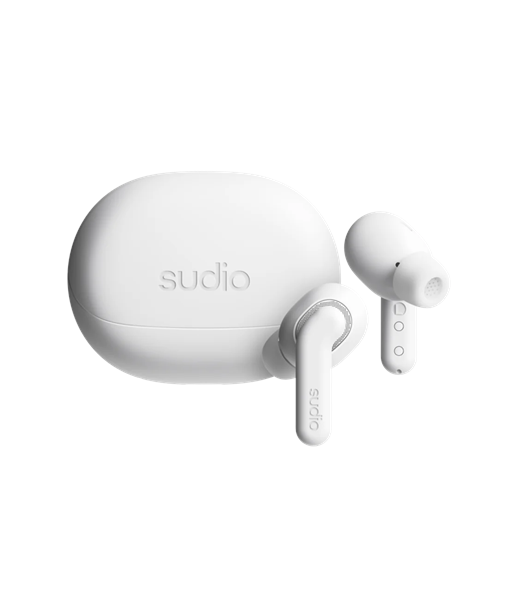 Sudio Earbuds, E4 Pro, Bluetooth, In-ear, Microphone, Cloud White, Noise canceling, Noise reduction, Wireless