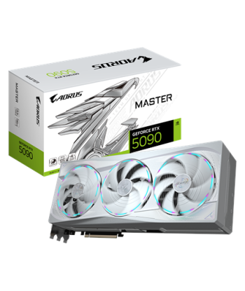 Gigabyte AORUS GeForce RTX 5090 MASTER ICE 32G, NVIDIA, 32 GB, GeForce RTX 5090, GDDR7, HDMI ports quantity 1, PCI-E 5.0