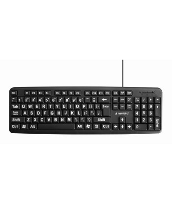 KEYBOARD STANDART USB ENG BIG/LETT. BLACK KB-US-103 GEMBIRD