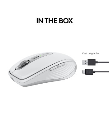 Беспроводная мышь Logitech MX Anywhere 3S, светло-серая, 8000 DPI