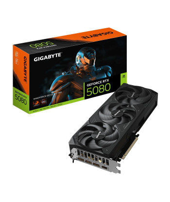 Видеокарта GIGABYTE NVIDIA GeForce RTX 5080 2670 MHz 16 GB GDDR7 256 bit PCI Express x16 5.0 Active GV-N5080WF3OCV2-16GD