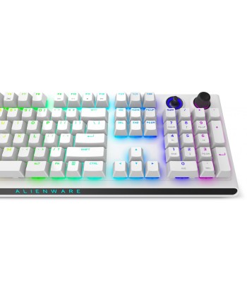 Dell Alienware Tri-Mode AW920K Wireless Gaming Keyboard, RGB LED light, US, Wireless, Lunar Light, Bluetooth, Numeric keypad