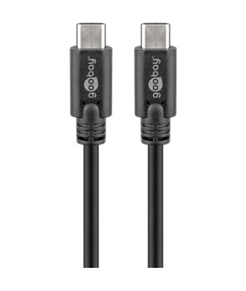 Кабель Goobay USB-C - USB-C, USB 3.2 Gen 1, 0.5м - Быстрая передача данных и зарядка!