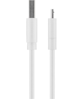 Goobay Micro USB charging and sync cable 43837 White, USB 2.0 micro male (type B), USB 2.0 male (type A)