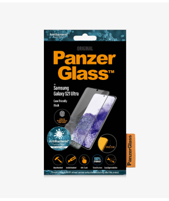 PanzerGlass Samsung Galaxy S21 Ultra Antibakteriaalne Ekraanikaitse (Must)