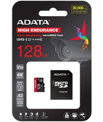 ADATA AUSDX128GUI3V30SHA2-RA1 Memory Card 128 GB, MicroSDXC, Flash memory class 10, Adapter, 80 MB/s, 100 MB/s