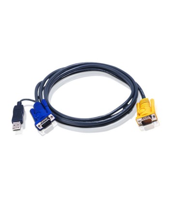 Aten 2L-5202UP 1.8M USB KVM Cable with 3 in 1 SPHD and built-in PS/2 to USB converter