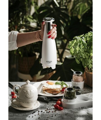 Soola- ja pipraveski Adler Electric AD 4449w 7 W, Housing material ABS plastic, Lithium, Matte White